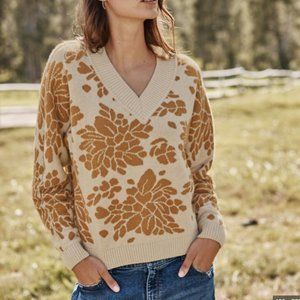 Garnet Hill Everly Jacquard Sweater